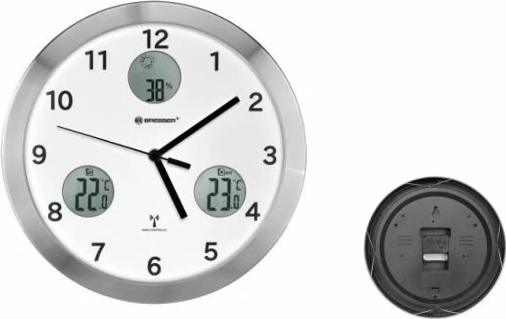 BRESSER MyTime Io Funk-Wanduhr Mit Temperatur- Und Luftfeuchtigkeitsmessung - 30 Cm Durchmesser Farbe: Weiss - Image 7