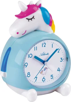 Atlanta 2163 Kinder-Wecker Mit Leisegang Einhorn