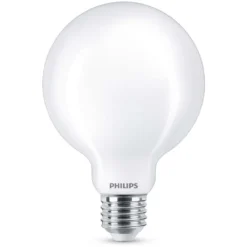 Philips LED Lampe Ersetzt 60W, E27 Globe G93, Weiß, Warmweiß, 806 Lumen, Nicht Dimmbar, 1er Pack