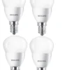 Philips 4 X LED Tropfenform Matt P45 Weiß 5,5W=40W 470lm E14 2700K Warmweiß