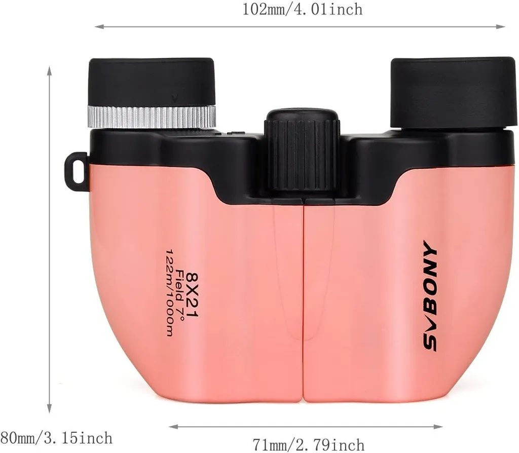 Svbony SV26 Fernglas Für Kinder, Kinderfernglas Ab 3-12 Jahre, 8x21 Fernglas Kinder Vogelbeobachtung Camping Wandern Outdoor-Aktivitäten (Rosa) - Image 6