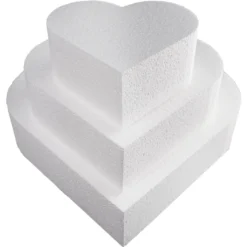 Styropor Herztorte Dreistöckig