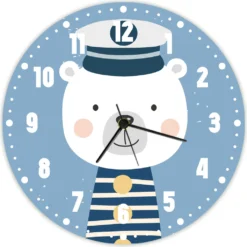 Wanduhr Für Kinder Im Eisbär Design