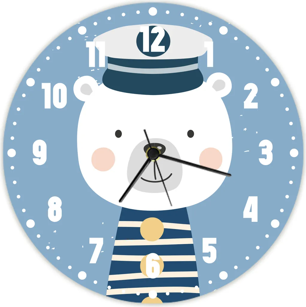 Wanduhr Für Kinder Im Eisbär Design