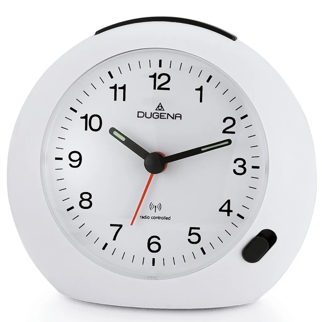 DUGENA 4460382 Wecker Funkwecker Licht Alarm Weiss Leise Sekunde - Image 2