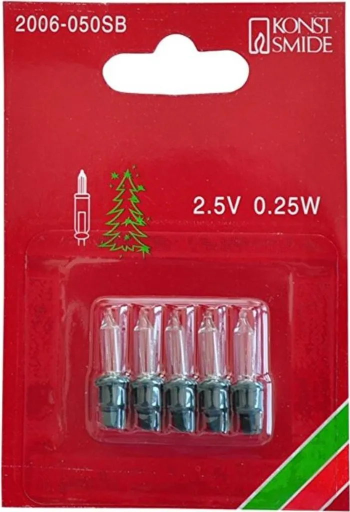 Ersatzbirnen Für Lichterketten 2,5 Volt 0,25W Klar 5 Stück Konstsmide - Image 2