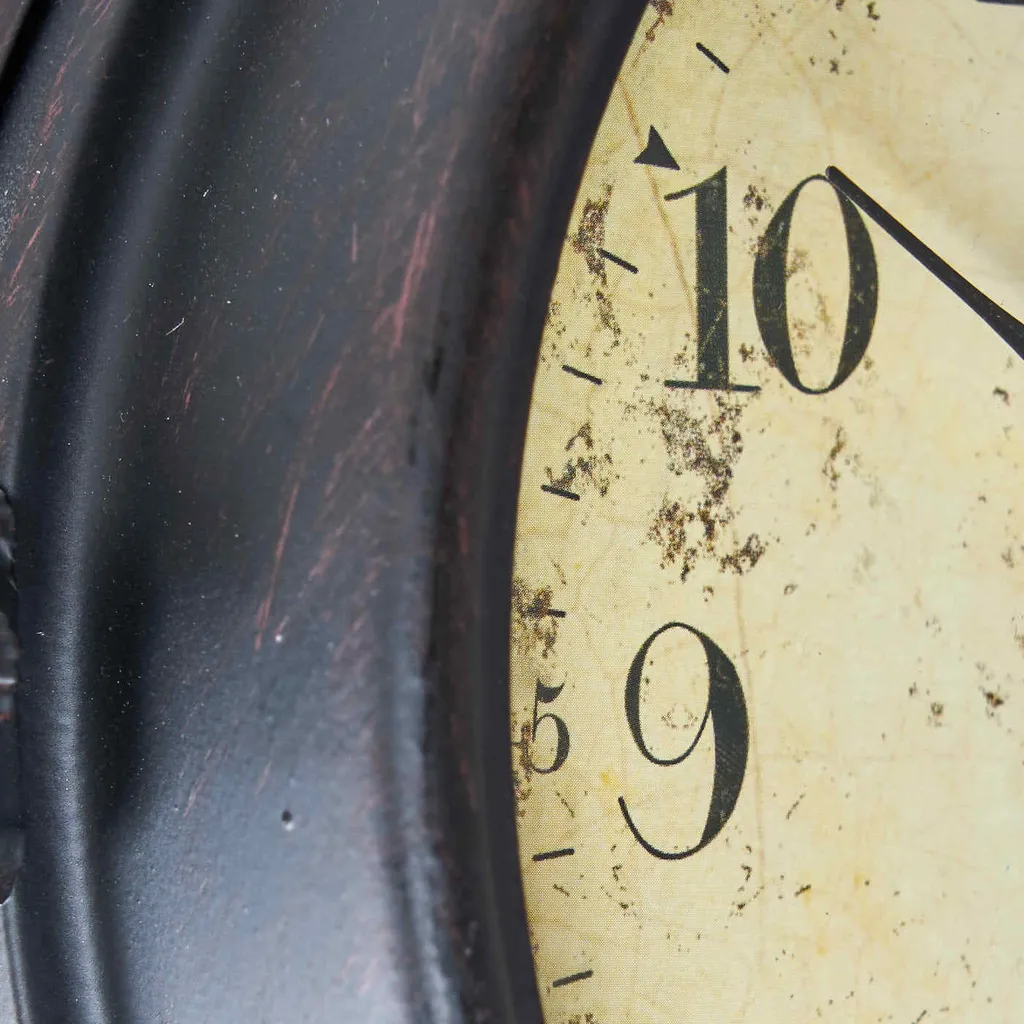 Wanduhr H31cm Metall Doppelseitige Bahnhofsuhr Retro Antik Stil Landhaus - Image 3