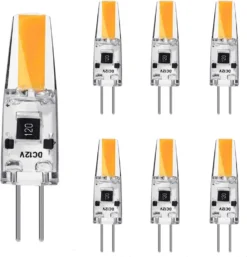 6X G4 3W LED Glühbirne AC/DC12V Warmweiß COB Leuchtmittel Ersatz 20W Halogen Lampe Nicht Dimmbar