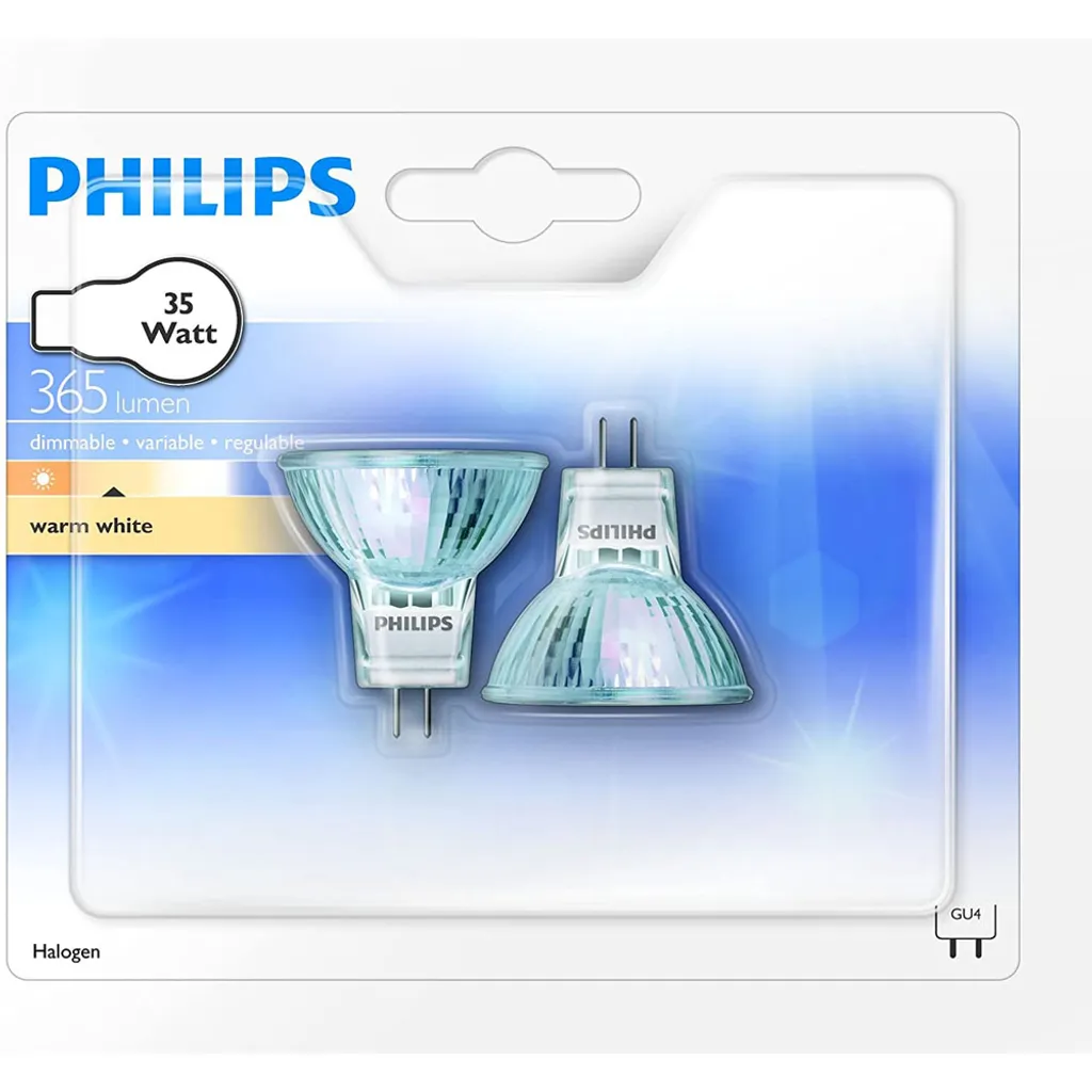 Philips Halogenreflektor GU4 Dimmbar Warmweiß 12V 35W 2ST - Image 2