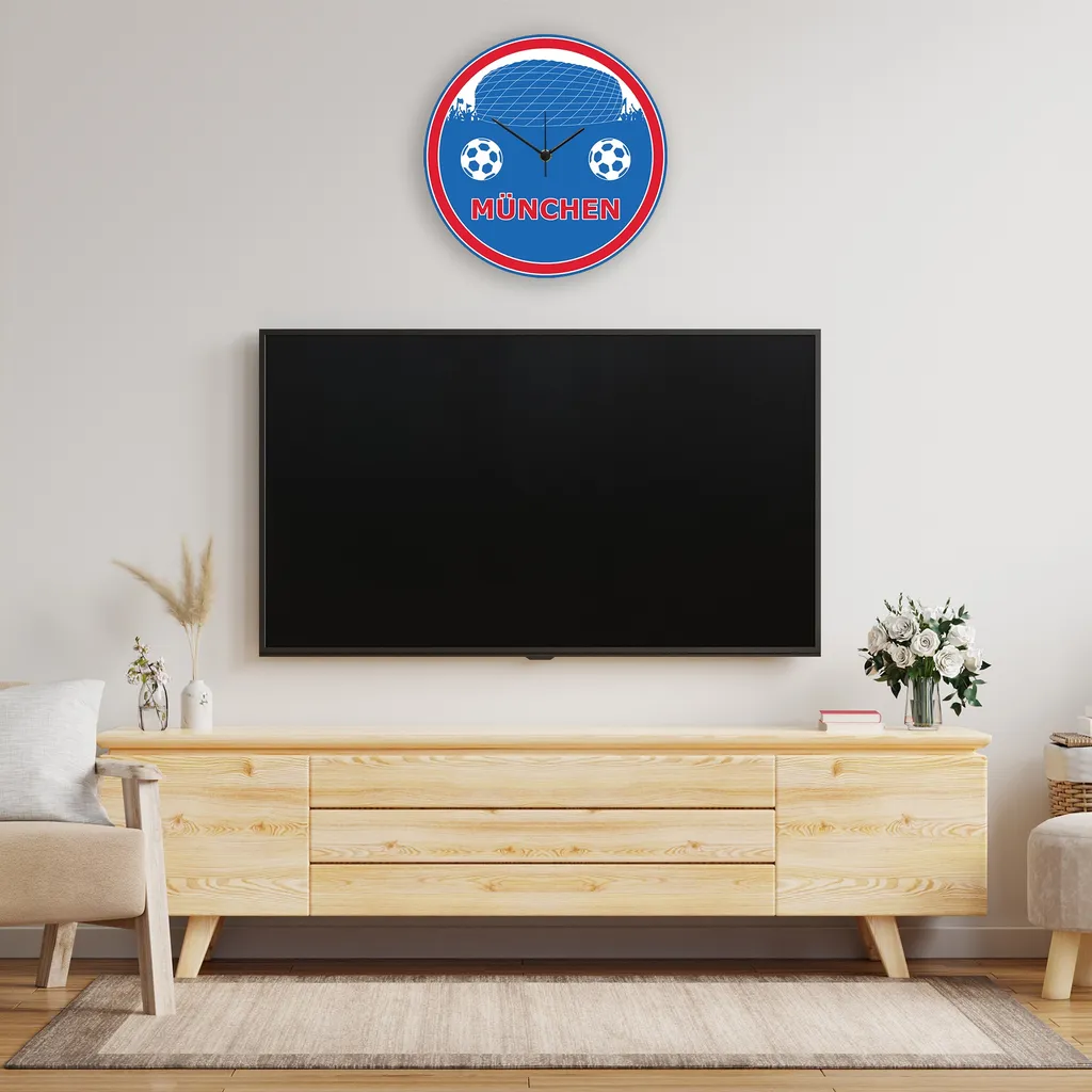 Wanduhr Aus Holz Vereinsliebe München - Image 2