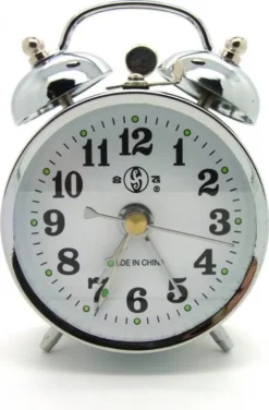 10cm Retro Glockenwecker Silberfarben (#867)