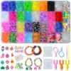 Loom Bänder Set, 1600 Bunt Gummibänder Starter Box DIY Refill Armbandherstellung Bastelsets Loom Twist Bands Kinderspielzeug