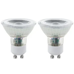 Eglo LED Leuchtmittel GU10 2er Pack Reflektor 3 W Warmweiß Klar