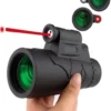 12x50 HD Monokular Teleskop Infrarot Fernrohr Mit Laser Taschenlampe Kompass Funktion