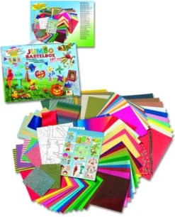 Folia Bastelpapier Koffer Jumbo 107-teilig