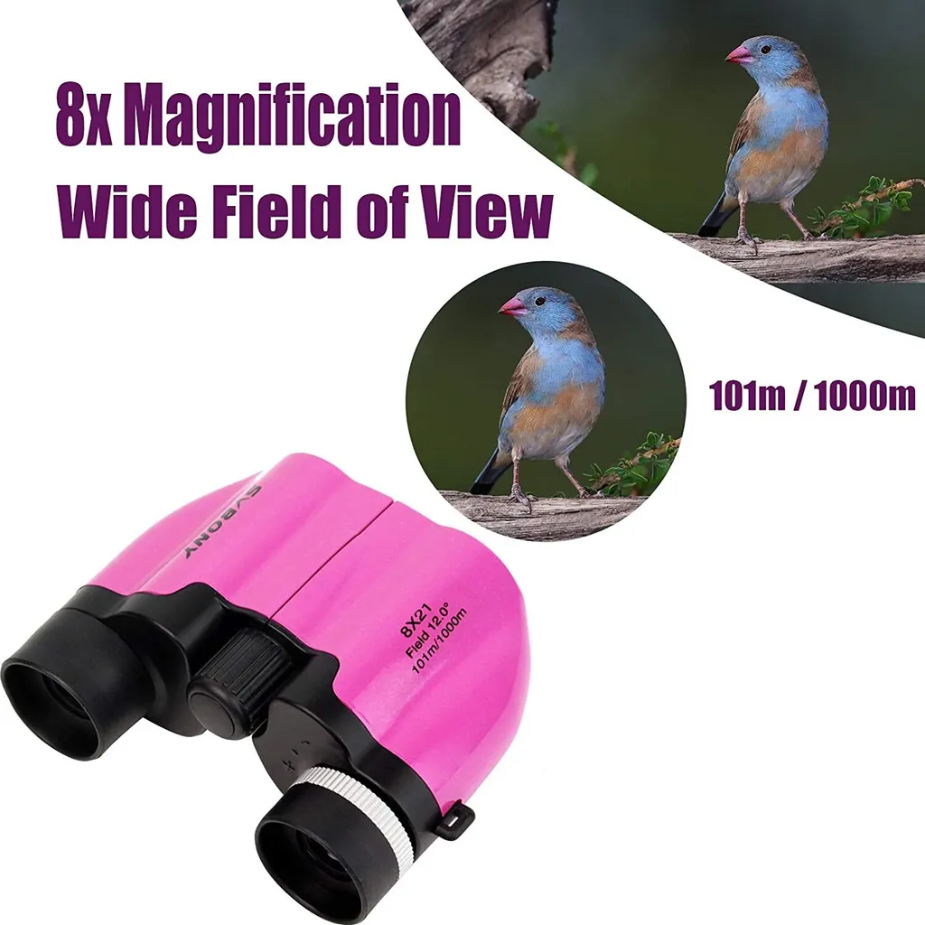 Svbony SV26 Fernglas Für Kinder, FMC-grün, 8x21 Fernglas Vogelbeobachtung Outdoor-Aktivitäten, Geschenken Für Jungen, Mädchen (Rosarot) - Image 4