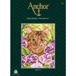 Anchor Gobelin-Stickset "Katze", Bild Vorgezeichnet