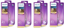 4 X Philips LED Kerze Klar Vintage 5W=40W E14 A+ 470lm 2700K WarmWhite Dimmbar