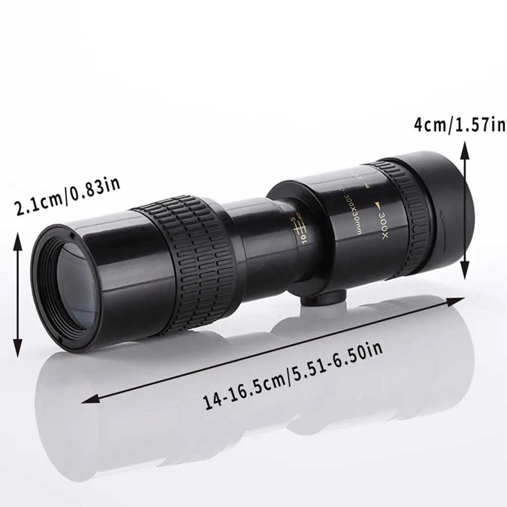 4K 10-300X40mm HD Monokular Fernglas Fokus Optik Zoom Objektiv Fernrohr Teleskop - Image 3