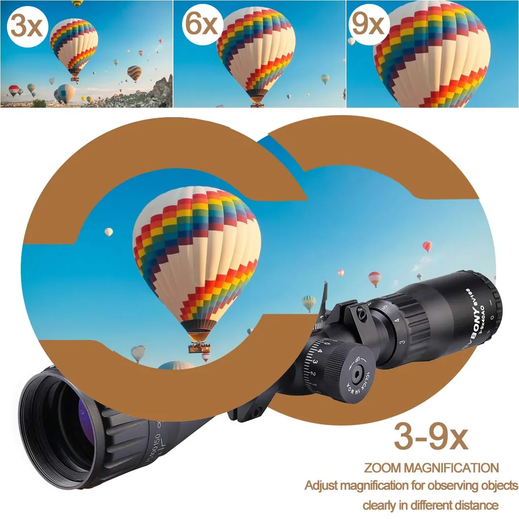 Svbony SV166 Zielfernrohr 3-9x40mm, Zielfernrohr 22mm, IPX6 Wasserdichtes Stoßfest Beschlagfreies Entfernungsmesser Zielfernrohr Für Outdoor-Aktivitäten Mit Weaver Picatinny Montage - Image 4