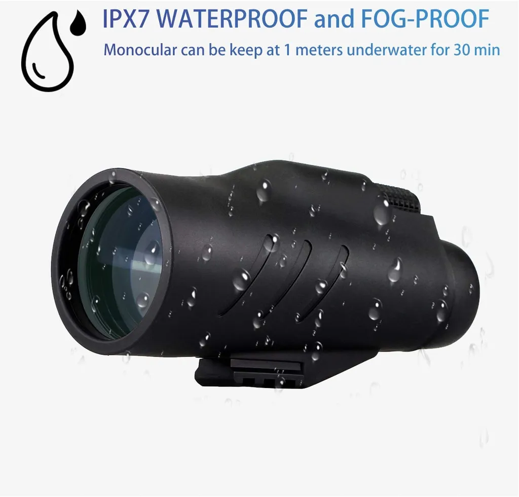 Svbony SV32 Tragbares Monokular, 10x50 Ultra HD Monokular, Bak-4 Prism Monokular Mit Handschlaufe, Teleskop Mit Schienenhalterung, FĂŒr Camping, Ballspiel - Image 4