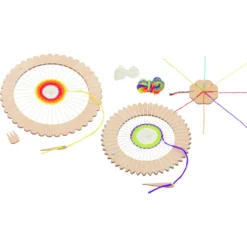 Bastelset Rundwebrahmen Und Knüpfblume, Inkl. Wolle