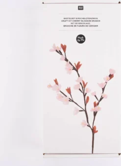 Rico Design Bastelset Kirschblütenzweig Krepppapier Rosa Braun Gelb