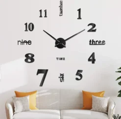 Wanduhr Mit 3D Visuelle Aufkleber DIY Wanduhren Mehrweg Geeignet Für Dekoration Geschenk Nach Hause, Restaurant, Büro Und Hotel