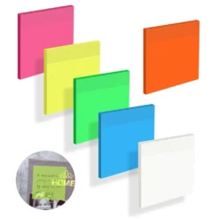 300 Verschiedene Transparente Haftnotizen Perspektivische Aufkleber Farbe Kreative Aufkleber Fluoreszierende Filmaufkleber Notizen