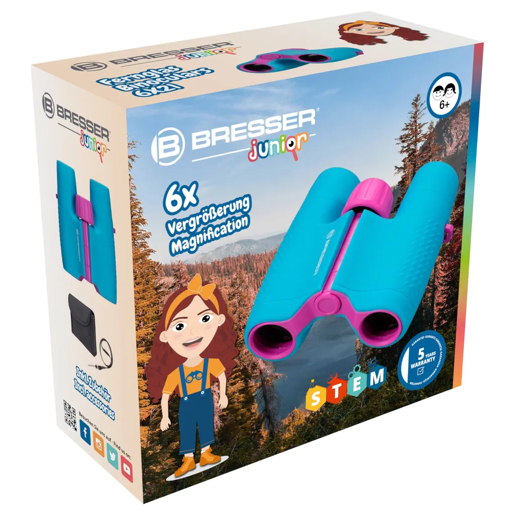 BRESSER JUNIOR 6x21 Kinderfernglas In Verschiedenen Farben Farbe: Blau - Image 8