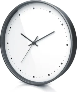 BEARWARE Wanduhr Rund Mit 24 Cm Durchmesser Analoge Anzeige - DCF-Signal - Batteriebetrieb