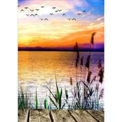 5D Sonnenuntergang Full Diamant Malerei Stickerei Diamond Painting Kreuzstich DIY Kits,30x40cm Kreuzstich Diamant Dekoration
